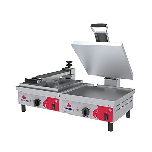 Chapa Grill Elétrica Dupla com Prensa PRA-45 E 6,0 mm Progás