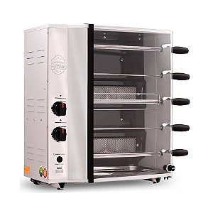 Churrasqueira a Gás Nativa 5 Espetos Giratórios Bivolt Hidro