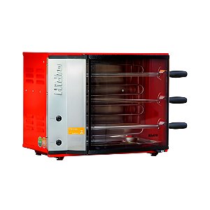 Churrasqueira Assador Elétrica CHE03 3 Espetos Giratório Hidro