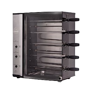 Churrasqueira Assador Elétrica CHE05 5 Espetos Giratório Hidro