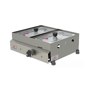 Rechaud Molheira de Mesa a Gás PR-02 G 2 Cubas Inox Progás