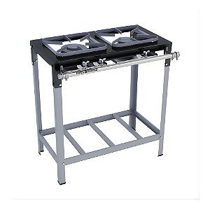 Fogão Industrial a Gás Baixa Pressão 2 Bocas 30x30 M6 Stori Top Metalmaq