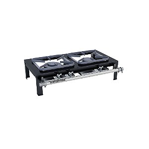 Fogão Industrial a Gás de Mesa 2 Bocas 30x30 M2 Stori Top Metalmaq