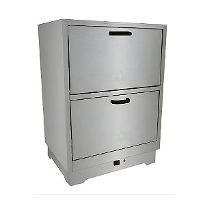 Estufa Aquecedor de Alimentos Elétrica 54 Marmitas Inox Metalmaq