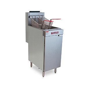Fritadeira Vulcan Gás Natural Industrial 23 Litros LG300 Inox Zona Fria