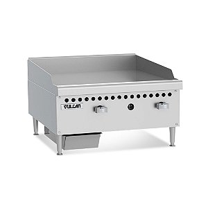 Chapa Bifeteira a Gás GLP Vulcan VCRG24 Profissional Inox 25,4mm 2 Queimadores