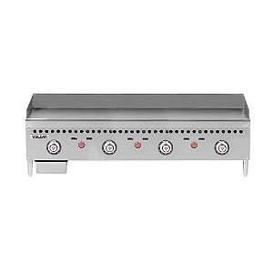 Chapa Bifeteira a Gás GLP Vulcan VCRG48T Profissional Inox 25,4mm 4 Queimadores Controle de Temperatura