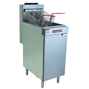 Fritadeira Vulcan a Gás Natural Industrial 28 Litros LG400 Inox Zona Fria