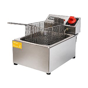Fritadeira Elétrica Industrial Croydon FB1D 3,5 Litros Inox 1 Cuba