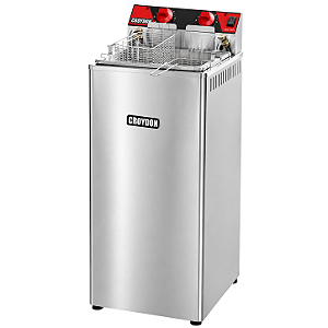 Fritadeira Elétrica Industrial Zona Fria Croydon FZ28 15L 8000W 2 Cestas Inox