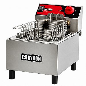 Fritadeira Elétrica Profissional FC1B Croydon 4,5 Litros 1 Cuba Inox