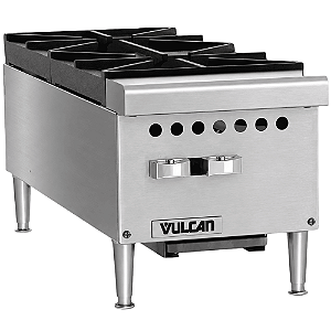Fogão Vulcan de Bancada a Gás GLP Hotplate VCRH12 Inox 2 Queimadores Industrial