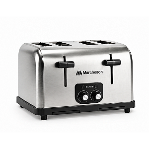 Torradeira Elétrica Profissional 4 Fatias de Pão 6 Níveis 1800W Marchesoni