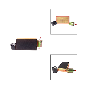 Kit Filtros Ar Óleo e Combustivel Effa V21 V22 V25 1.3 16V