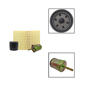 Kit Filtros Ar Óleo e Combustivel Effa V21 V22 V25 1.5 16V