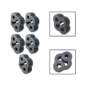 Kit Borrachas Coxim Escapamento Jac J3 Com 5 Peças