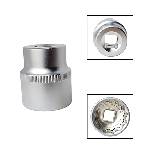Soquete Estriado 1/2" 30mm Aço Cromo Vanádio