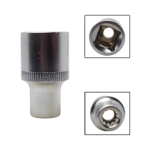Soquete Estriado 1/2" 8mm Aço Cromo Vanádio