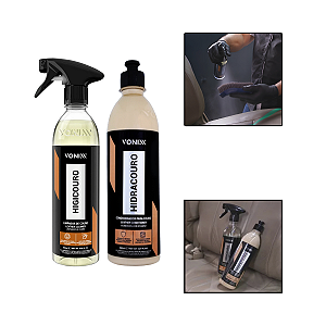 Kit Cuidado Couro Automotivo Limpa e Hidrata Vonixx