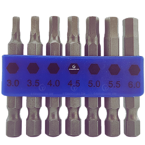 Kit Jogo Bits Ponteira Allen Imantada 50mm 7 Peças Reforçado