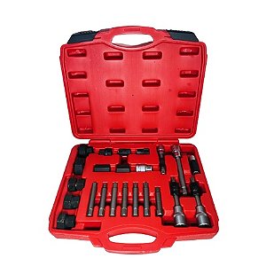Kit Jogo Saca Polia Alternador 24 Peças Extrator