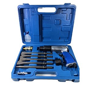 Kit Jogo Martelete Pneumático Com Maleta E Acessórios