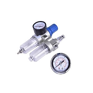Conjunto Lubrifil 1/4 Com Manômetro Lubrificador De Ar PDR