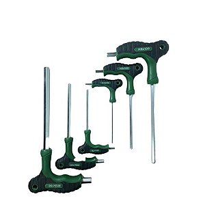 Kit Jogo De Chave Hexagonal Allen Tipo T Com 6 Peças Cr-v