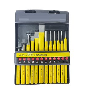 Kit Jogo De Ferramentas Talhadeira/ Punção/ Saca Pinos
