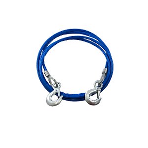 Cabo 12mm Reboque Guincho 7ton 4m C/2 Ganchos Aço Reforçado!