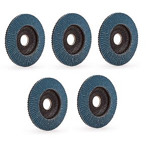 5 Discos Flap 4.1/2 115 X 22,23mm Nº80 Lotus