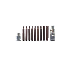Kit Jogo Chave Torx Bits T20 T25 T27 T30 T35 T40 T45 T55 T60