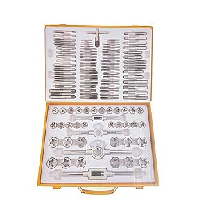 Kit Jogo De Macho E Cossinete 110 Peças Com Maleta Milímetro