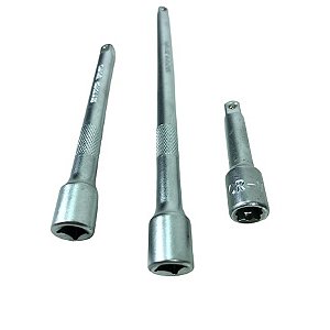 Kit Jogo Com 3 Extensões Para Soquete Encaixe De 1/4 Cr-v