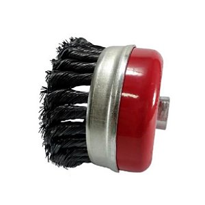 Escova De Aço Taça Trançada 100mm 4 Polegadas M14 Lotus 6631