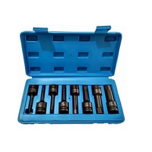 Kit Jogo Soquetes Allen 5 À 16 Impacto 8 Peças 1/2