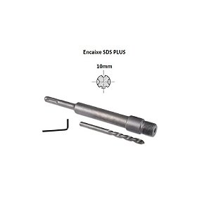 Suporte Haste Extensor Para Serra Copo Sds Plus 25 Cm x 22mm 7024