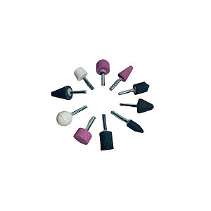 Kit Jogo Pontas Para Retifica Furadeira 6mm C/ 10 Pç Rebolo