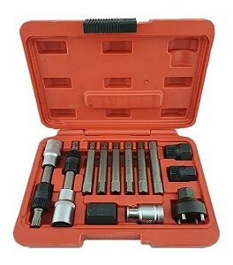 Kit Saca Polia Multidentada Para Alternador Com 13 Peças