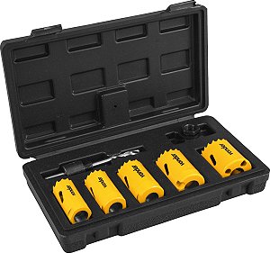 Jogo De Serras Copo Bimetal, Em Aço Rápido, Com 7 Peças.