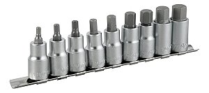 Jogo De Soquetes Hexagonais, Encaixe 1/2 , 3/16 A 5/8 Vonder