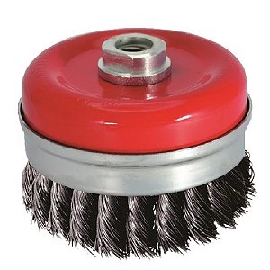 Escova De Aço Taça Trançada 75mm 3 Polegadas M14 Lotus 6630