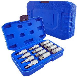 Kit Jogo Soquete Allen 1/2" H5 ao H22 12 Peças CR-V + Maleta