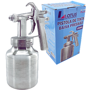 Pistola De Tinta Baixa Pressão Ar Direto 1 Litro Lotus