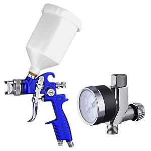 Pistola Pintura Hvlp Pdr Pro550 1,7mm 600ml + Regulador