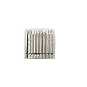 Kit Jogo 10 x Bit Phillips 65mm Ph2 Com Imã Lotus 8992