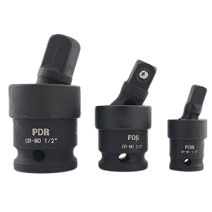 Kit Jogo de Junta Impacto Soquetes 3 Pcs Cr-Mo 1/4 3/8 1/2