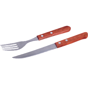 Kit Jogo Talheres Garfo Faca Churrasqueira12 Pçs Churrasco