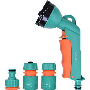 Kit Jogo Acessórios Mangueira em ABS com 4 Peças Jardim
