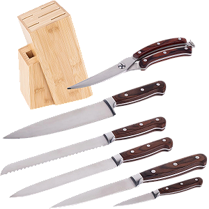 Kit Jogo Facas Cozinha 7 Pçs Duchef Churrasco Churrasqueira